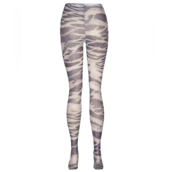 ❤️ NWT Diesel Leggings tiger Patterned Sheer M - Picture 2 of 12